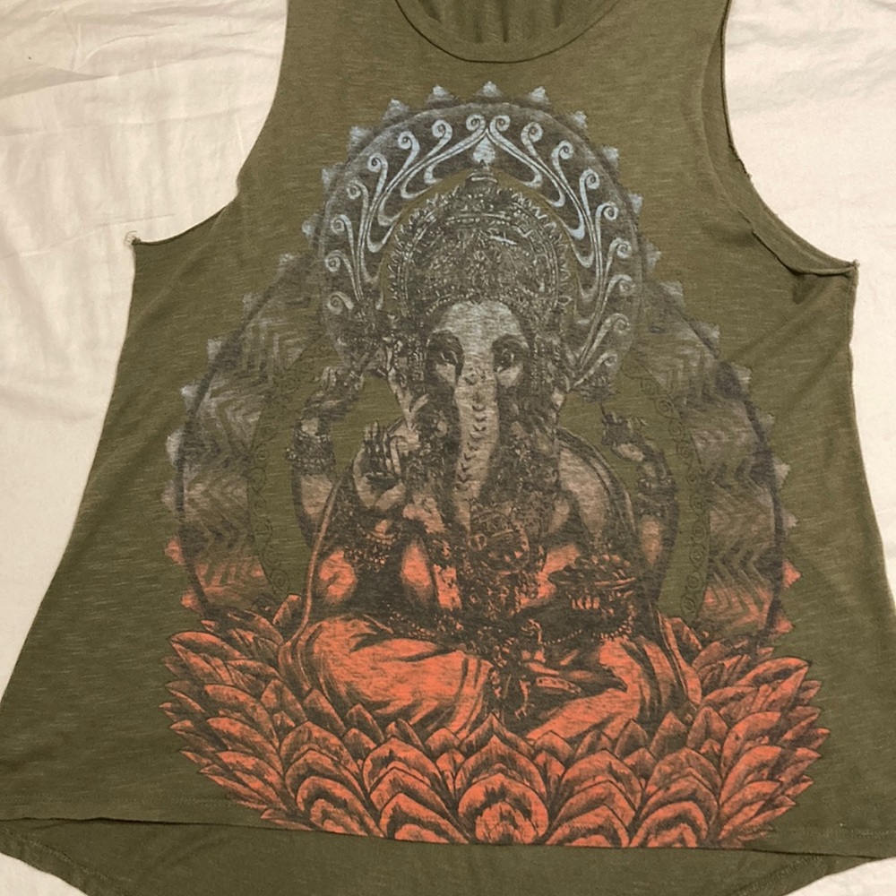 Oversized Tank Depicting Hindu God Ganesha
